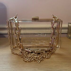Nothing to Hide Clear Clutch | Gold